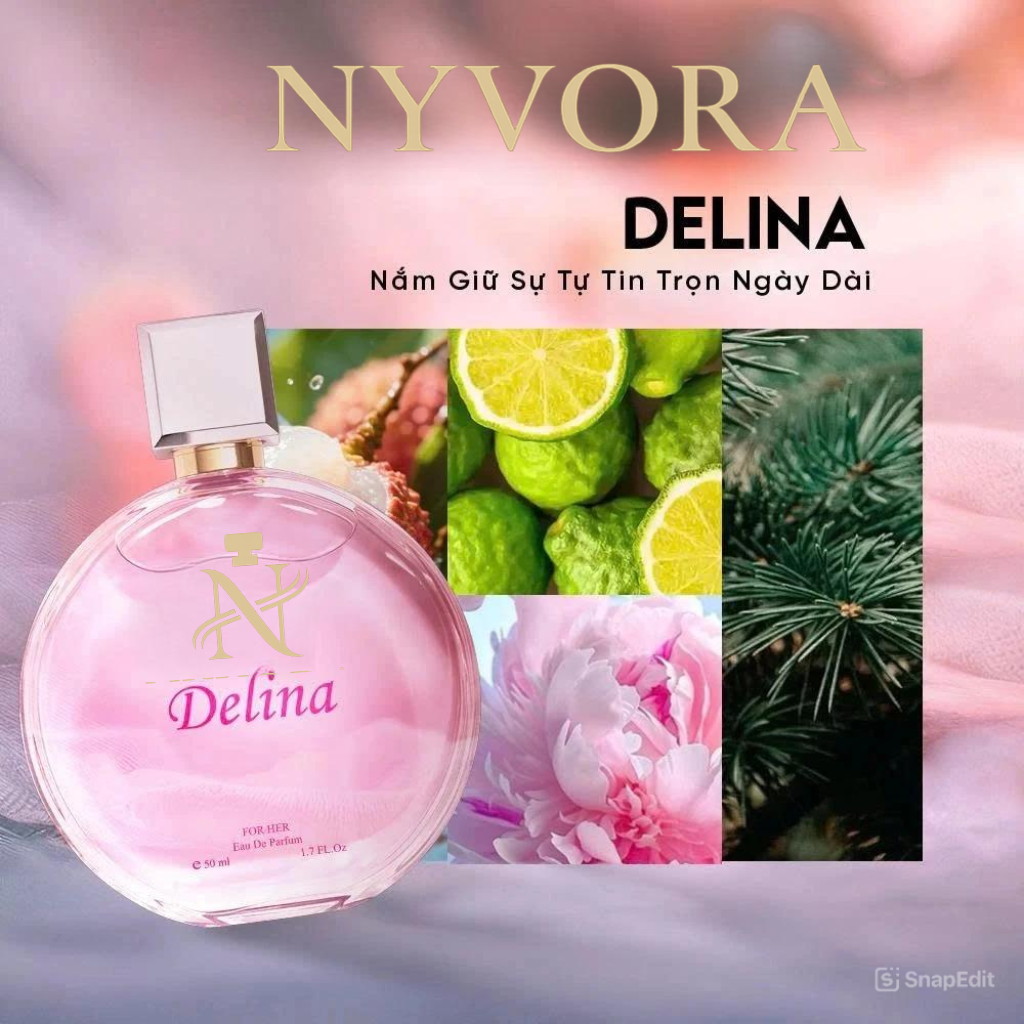 Nước hoa Nữ Charme Delina 50ml NVR - Thơm lâu 24h - Ảnh 6