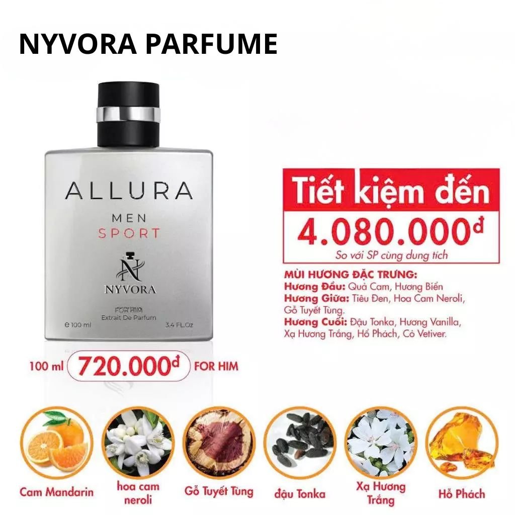 NYVORA Allura Men Sport – Nước Hoa Nam Phong Cách Thể Thao - Ảnh 6