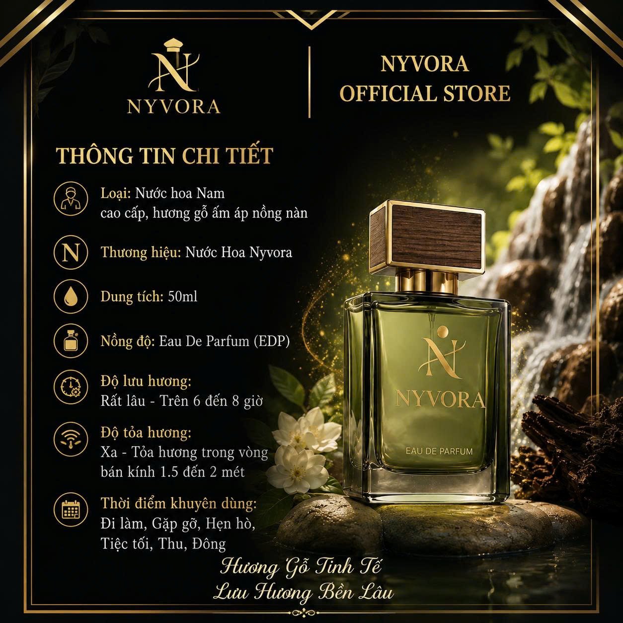 NYVORA Eau De Parfum For Men – Hương Gỗ Ấm Áp - Ảnh 2